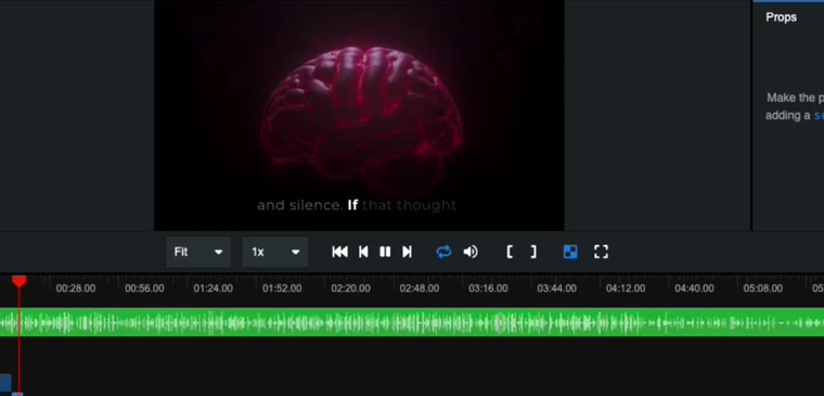 Khung xem trước hiển thị phụ đề khớp với giọng nói trên video