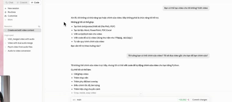 Phiên trò chuyện ra lệnh bằng tiếng Việt cho Claude Code